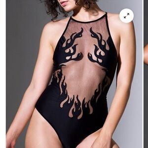 Thistle and Spire Black Flame Bodysuit